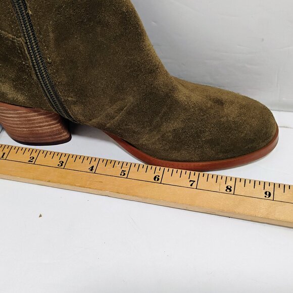 Marc Fisher WIDE CALF Suede Over the Knee Boots Womens 5M Green - Picture 14 of 15